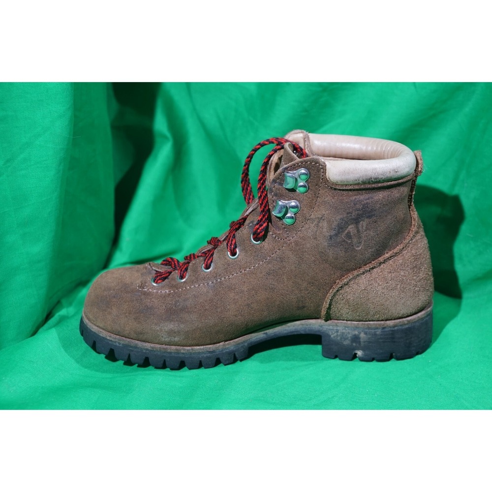 Vintage Vasque Cow Hide Hiking Boots Brown Suede Womens Size 7.5 - Picture 8 of 10